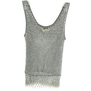 Giorgiou Studio Beaded Mesh Top